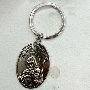 St. Jude & St. Anthony Metal Key Chain “Pray for Us Religious Catholic Keychain
